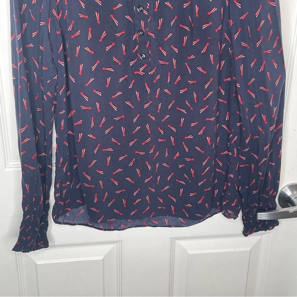 Boden Kara Navy Shooting Stars Novelty Print Top Patriotic Festive 4th of July 2 - Picture 7 of 12